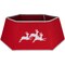 Northlight 26" Red Burlap with Reindeer Hexagonal Christmas Tree Collar